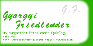 gyorgyi friedlender business card
